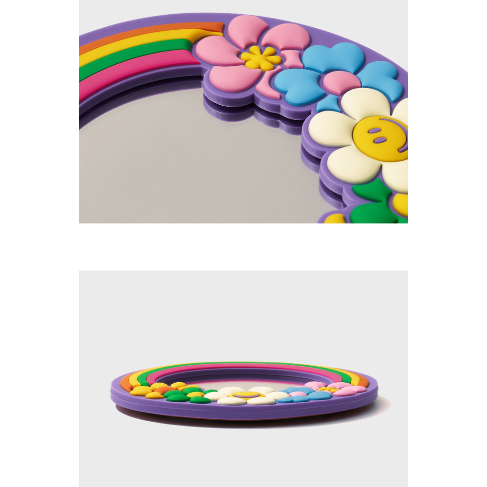 Wiggle Wiggle - Cotton Flower Round Hand Mirror