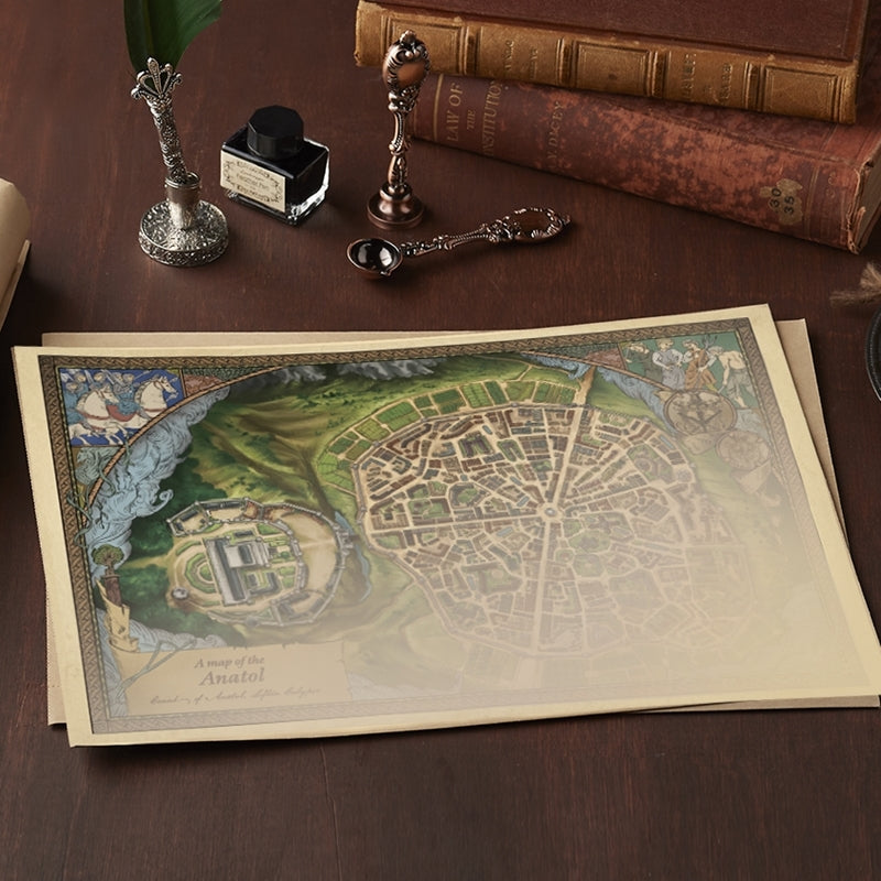 Under The Oak Tree - Oak World Map Set of 2