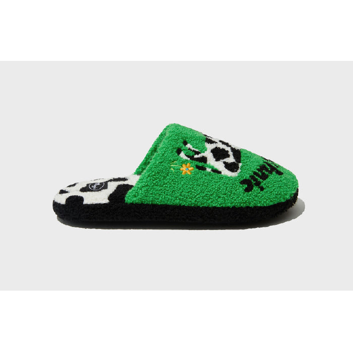 Wiggle Wiggle - Don't Panic Green Terry Home Slippers (Kids)