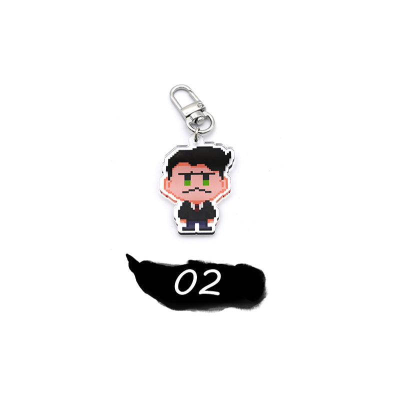 Mustache & Suspender - Acrylic Keyring