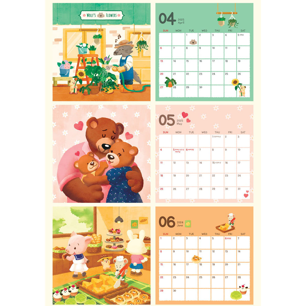 Imming - 2025 Animal Friends Four Seasons Calendar (tumblbug)