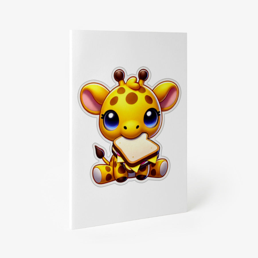 Crazy Design - Hungry Baby Giraffe A5 Notebook