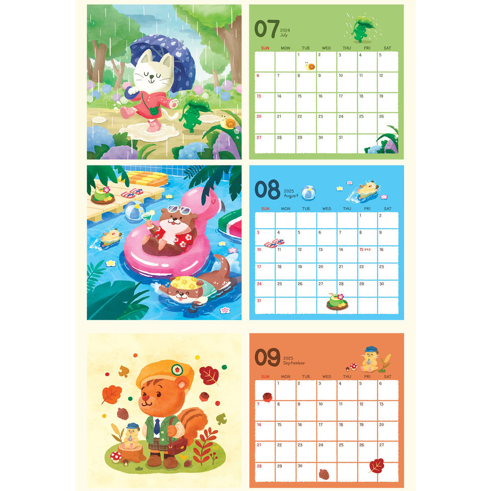 Imming - 2025 Animal Friends Four Seasons Calendar (tumblbug)