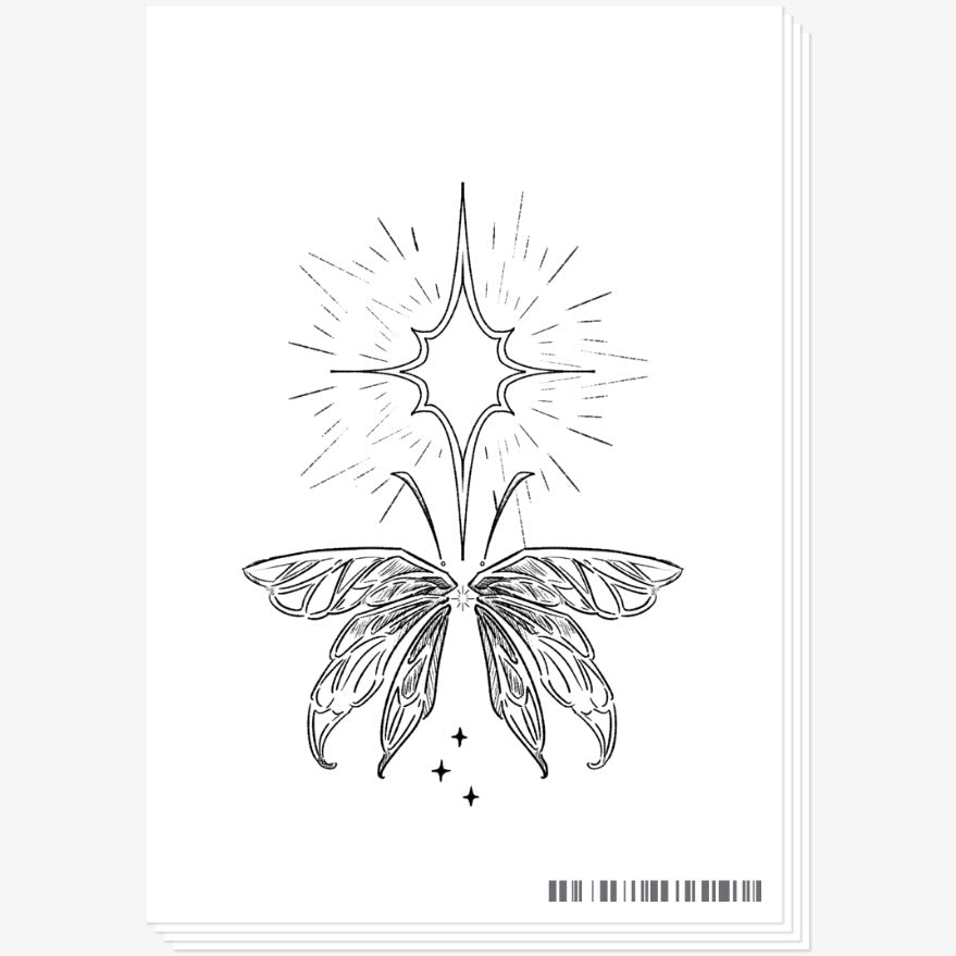 Ruby Petal - Pilot Work Tattoo Sticker Set