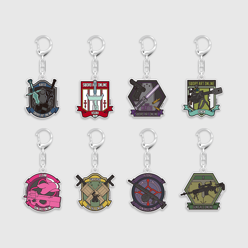 Sword Art Online X Gun Gale Online x ANIPLUS - Acrylic Charm 8-Type Box