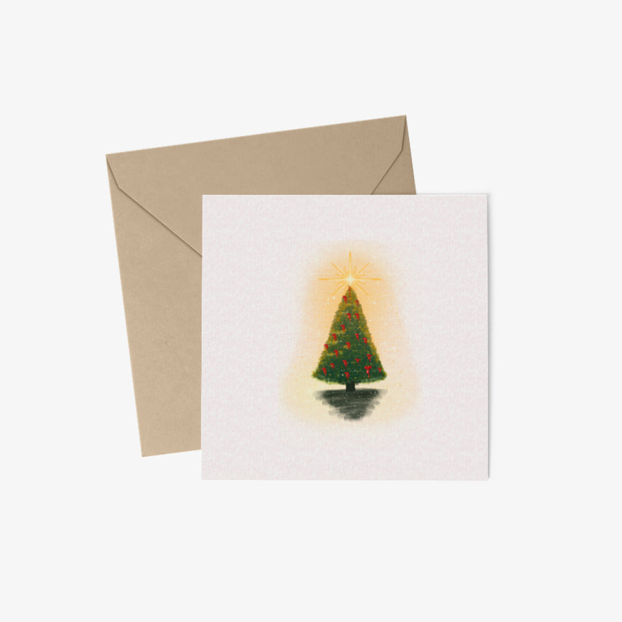 Dd Kkim - Christmas Tree Postcard & Envelope Set