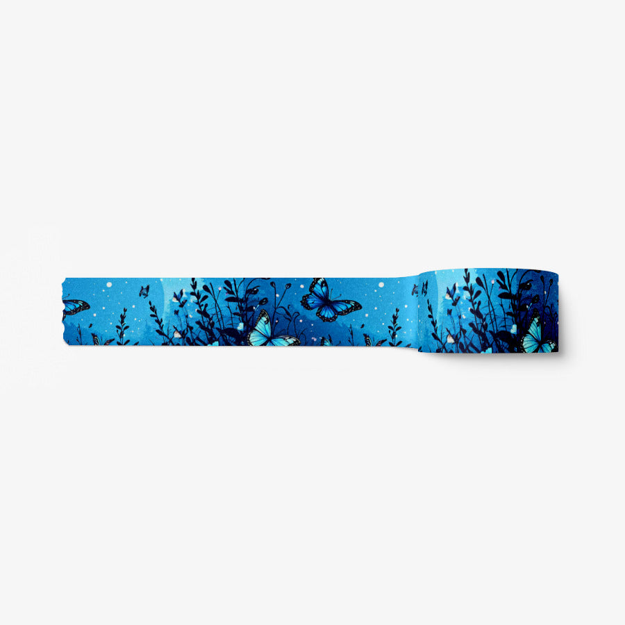 Thetablesetter - Blue Butterflies Sparkling Masking Tape