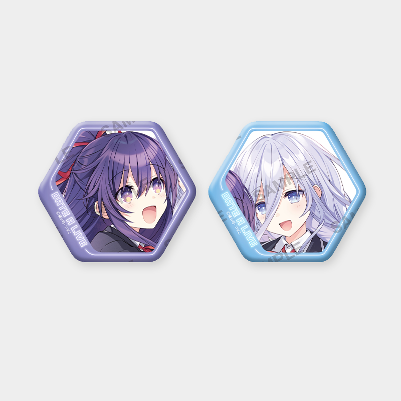 Date A Live x ANIPLUS - Can Badge 2-piece Set (Toka & Mio)