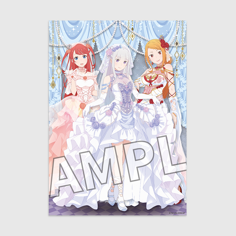 Re:Zero − Starting Life in Another World x ANIPLUS - A3 Clear Poster (Wedding ver.)