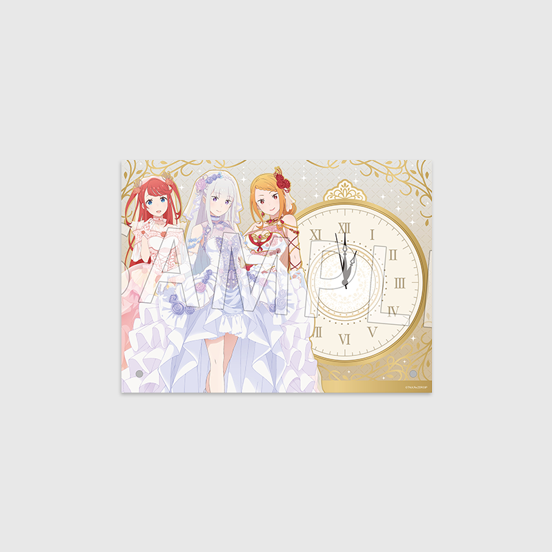 Re:Zero − Starting Life in Another World x ANIPLUS - Acrylic Clock (Wedding ver.)