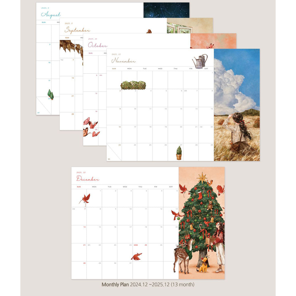 2025 AEPPOL Forest Girl Diary : Planner and Calendar (tumblbug)