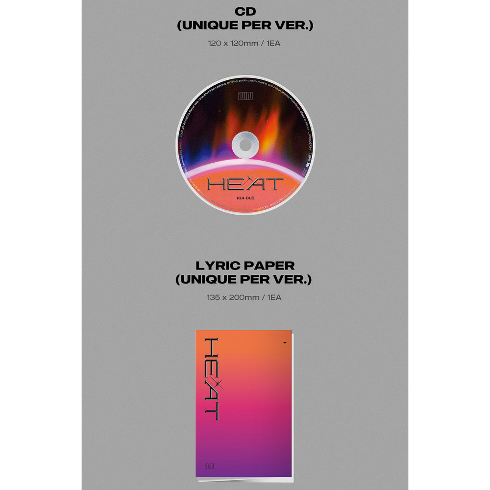 (G)I-DLE - Heat : Premium Sleeve Album (Blaze Version) - Cube Entertainment - Album - Harumio