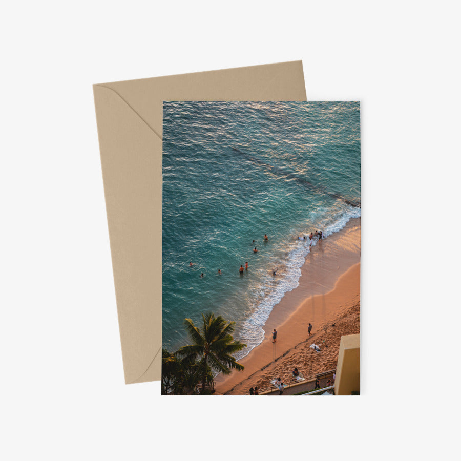 mcble - Beach At Sunset Postcard & Envelope Set