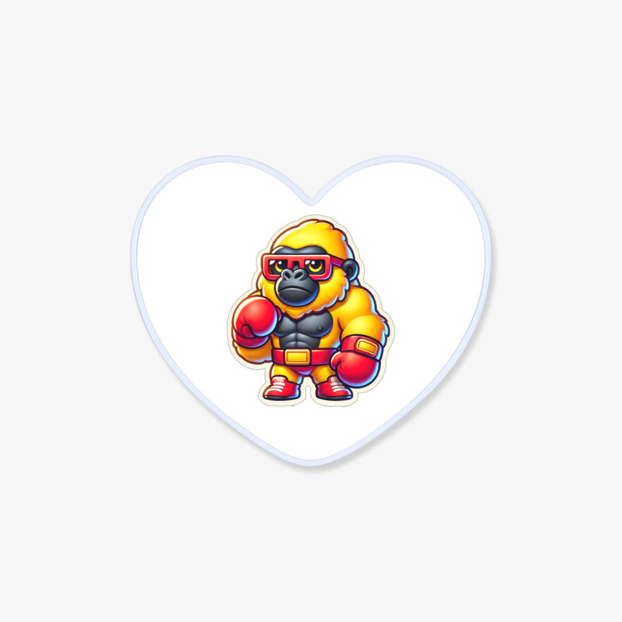 Crazy Design - Boxing Gorilla Epoxy Heart Smart Talk