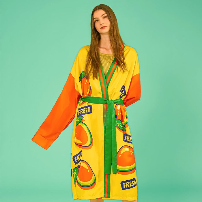 Wiggle Wiggle - Mango Bird Silky Robe