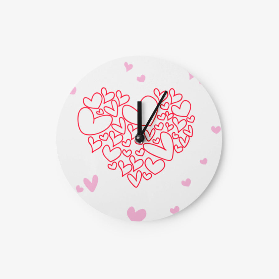 Gold Venus - Tick Tock Heart Chromalux Round Clock