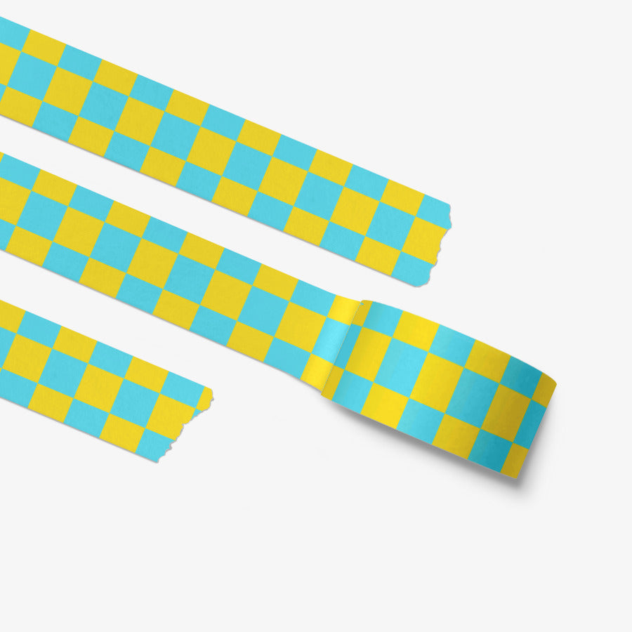 BITE STUDIO - Yellow & Mint Checker Masking Tape