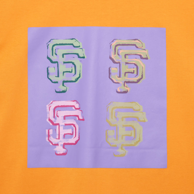 MLB Korea Unisex Pop Art Graphic Oversized Short Sleeve Tee Shirt Detroit Tigers Purple