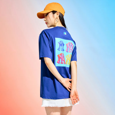 MLB Korea Unisex Pop Art Graphic Oversized Short Sleeve Tee Shirt La Dodgers White