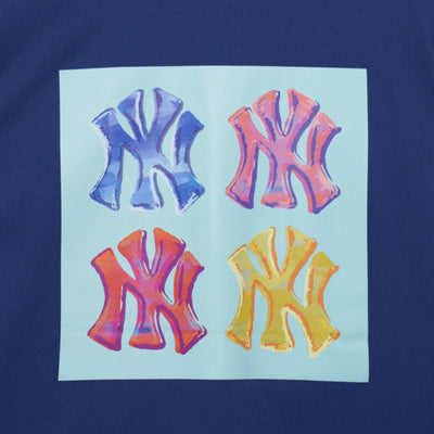 MLB Popcorn 21 Short Sleeve T-shirts New York Yankees Purple