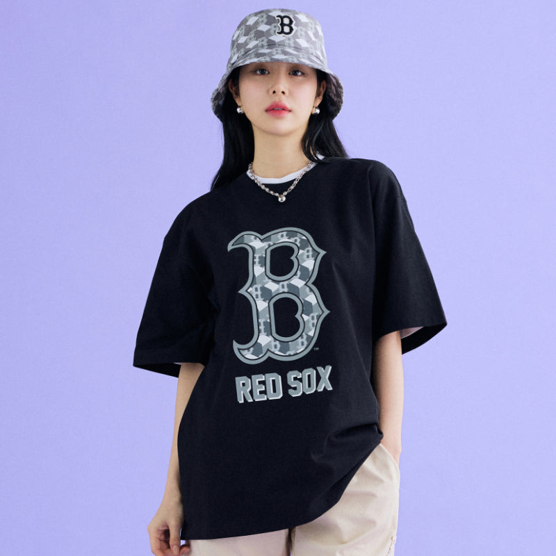 MLB Korea - Cube Clipping Monogram Overfit Short Sleeve T-Shirt