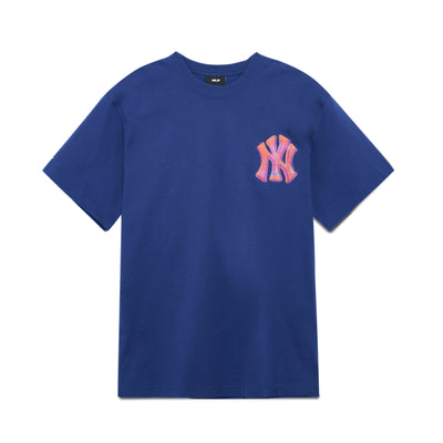 MLB Korea Unisex Pop Art Graphic Oversized Short Sleeve Tee Shirt NY Yankees Navy
