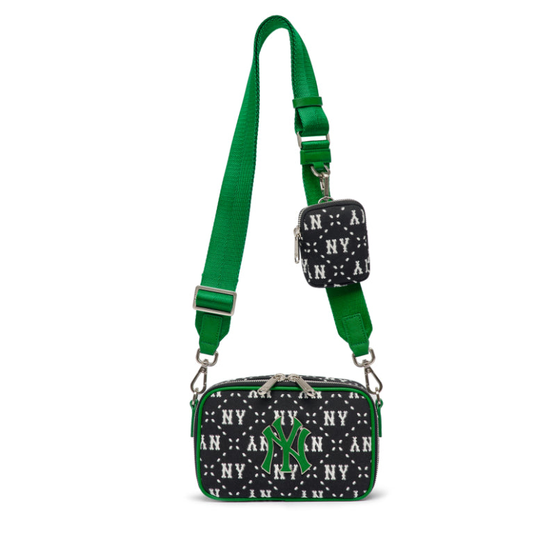 MLB Classic Monogram Jacquard Cross Bag NY Yankees Green, Crossbody Bags  for Women