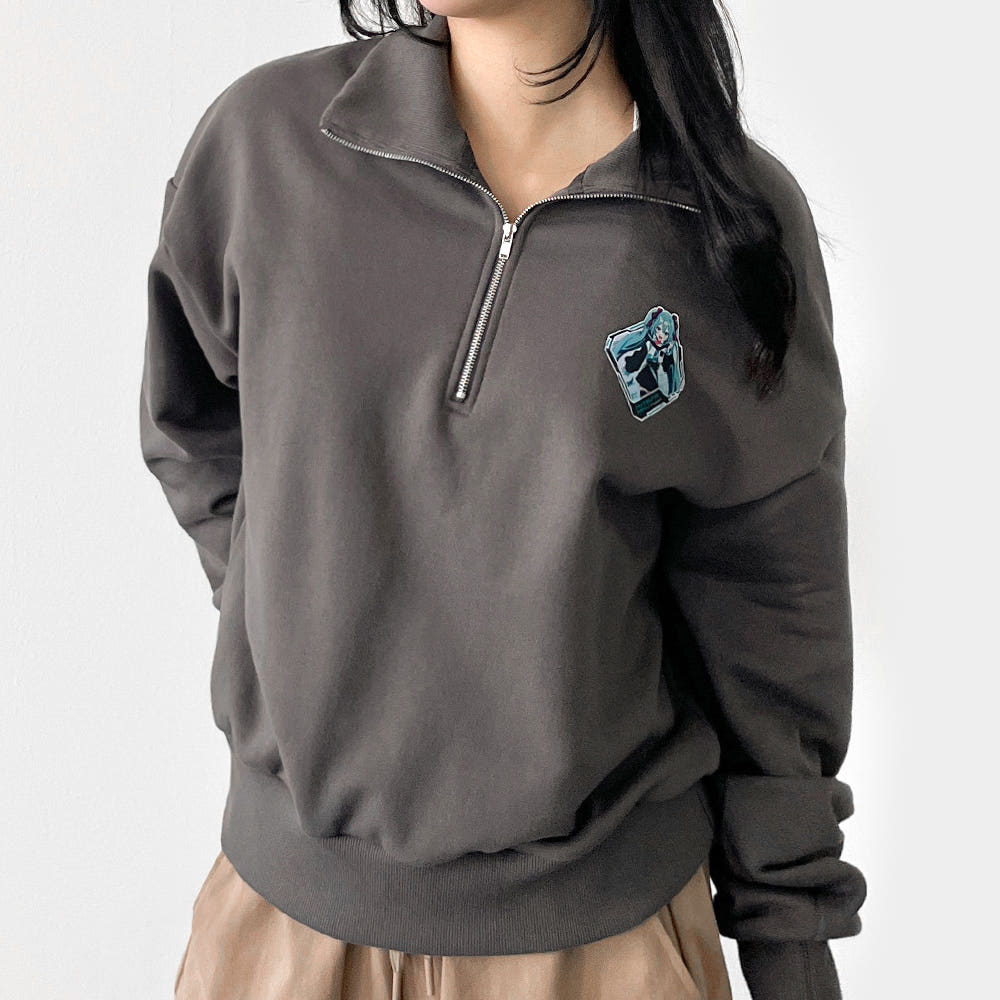 Hatsune Miku - Piapro Characters WE!FLASH Half Zip-up Sweater