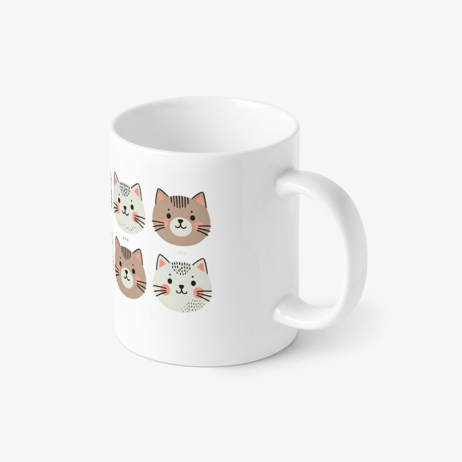 Egg Cartop - Beige Happy Cat 52 Basic Mug