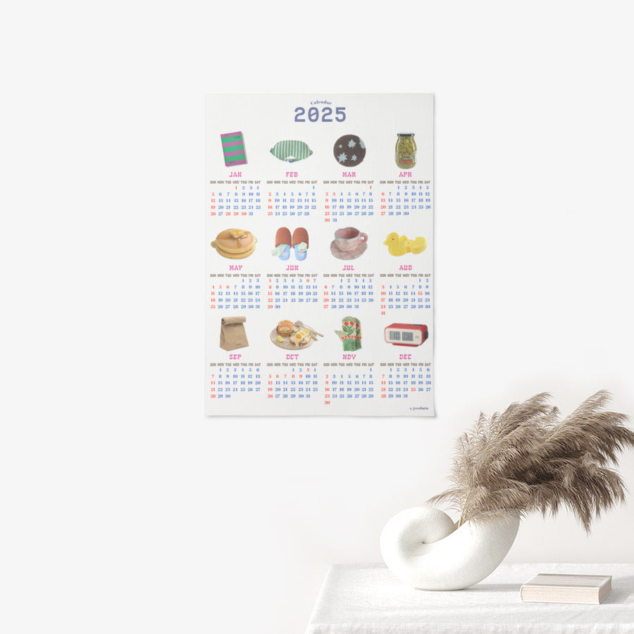 Jseolmin - 2025 Calendar Fabric Poster