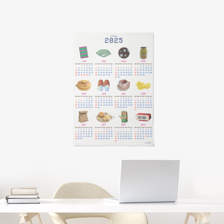 Jseolmin - 2025 Calendar Fabric Poster