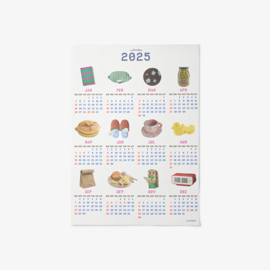 Jseolmin - 2025 Calendar Fabric Poster