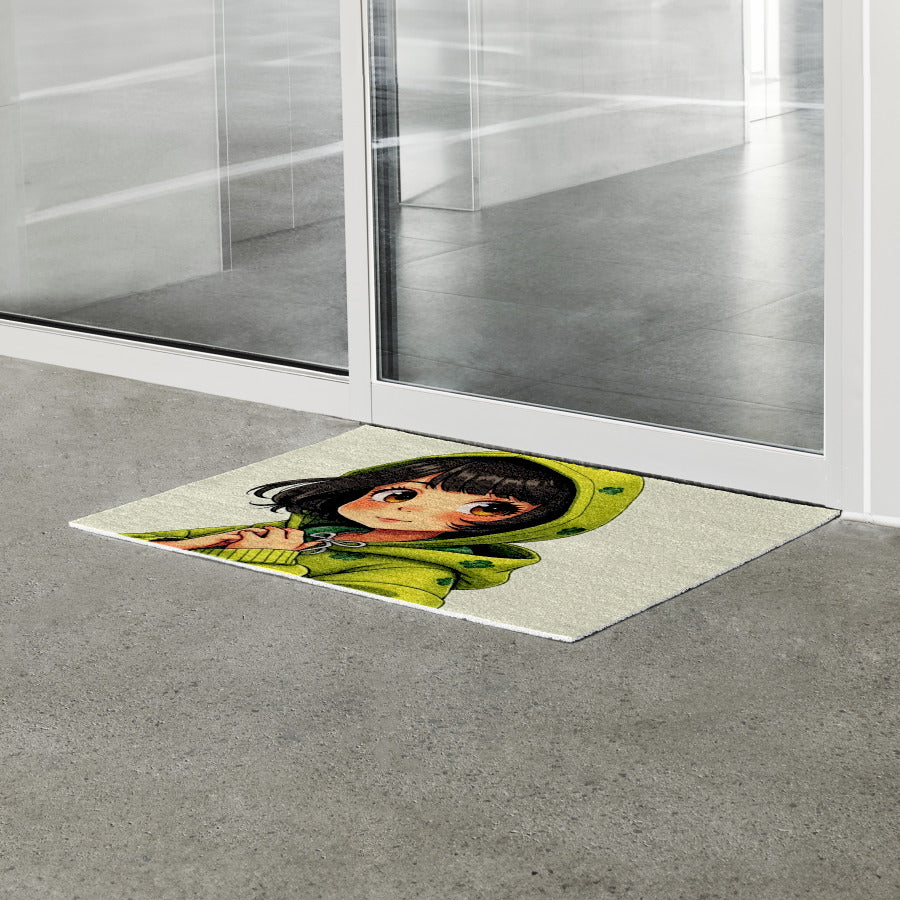 Thetablesetter - Frog Girl Door Mat