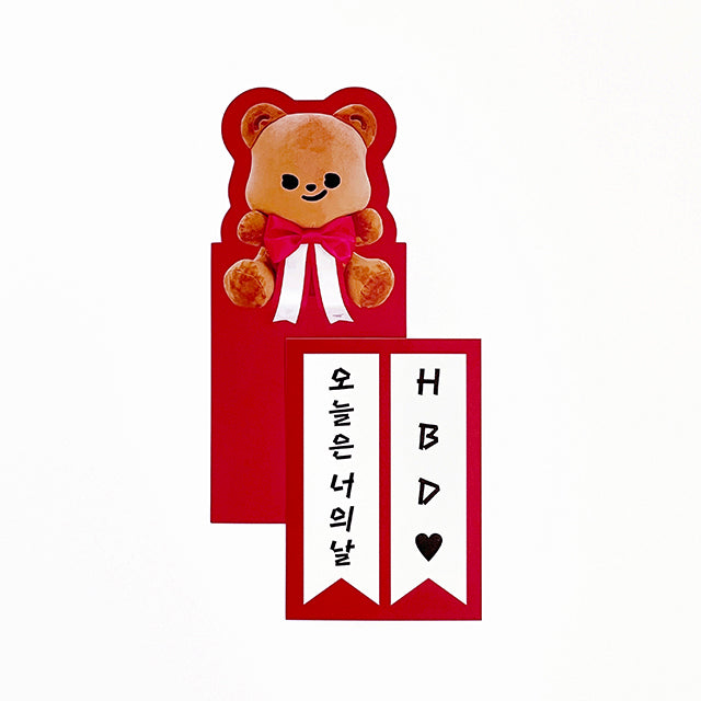 Pureureum Design - Cupid Bear Congratulation Ribbon Doll Comment Sticker