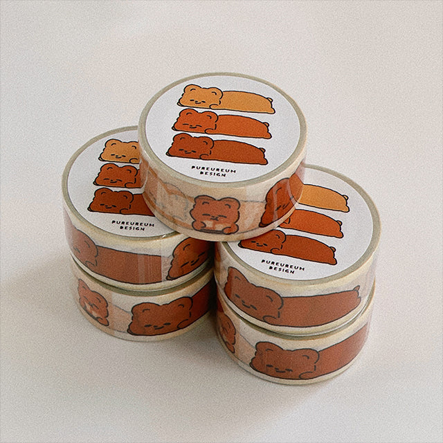 Pureureum Design - Cupid Bear Label Masking Tape 20mm