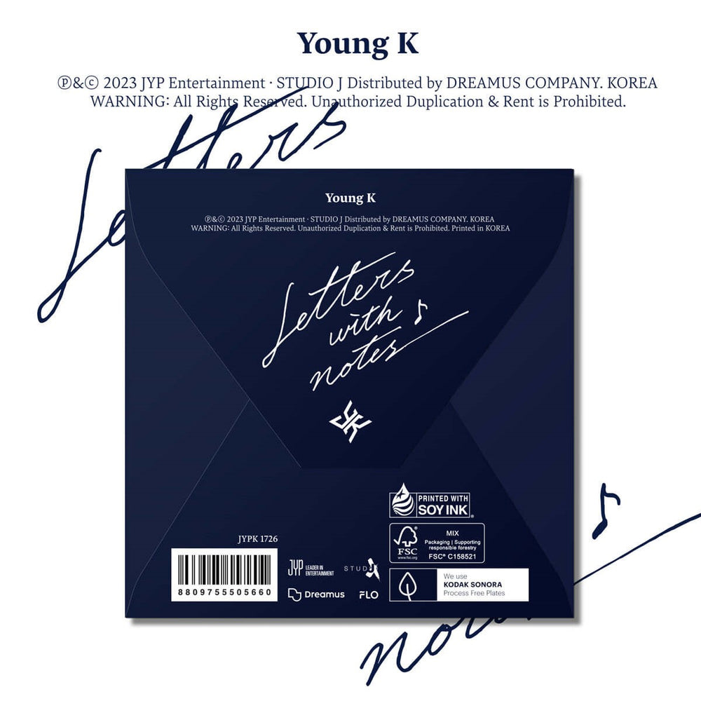 DAY6 Young K - Letters With Notes : Solo Album (Digipack Version)