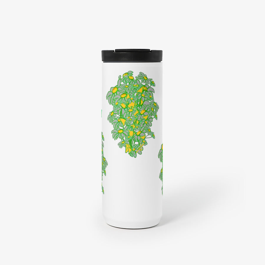 Kiwi Cindy Shop - Yellow Bouquet Slim Stainless Steel Tumbler