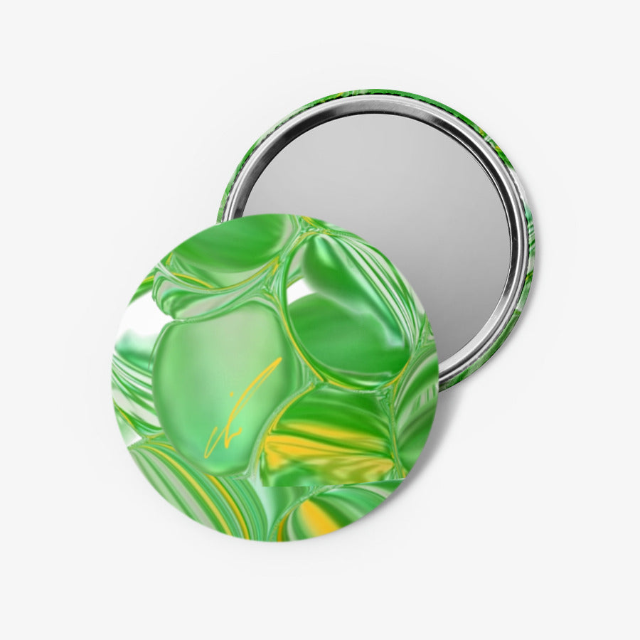 Kiwi Cindy Shop - Green Bubble Mirror Button