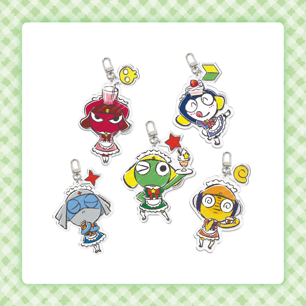 Keroro Gunsou - Cafe New Illustration Acrylic Keyring (Maid ver.)