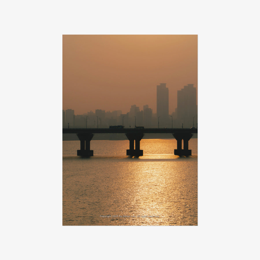 Do Hun Lee - Sunset Bridge A3 Poster