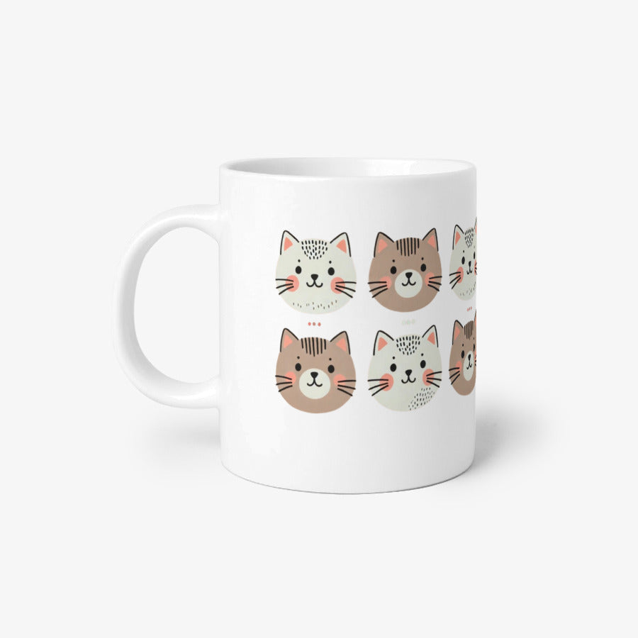 Egg Cartop - Beige Happy Cat 52 Basic Mug