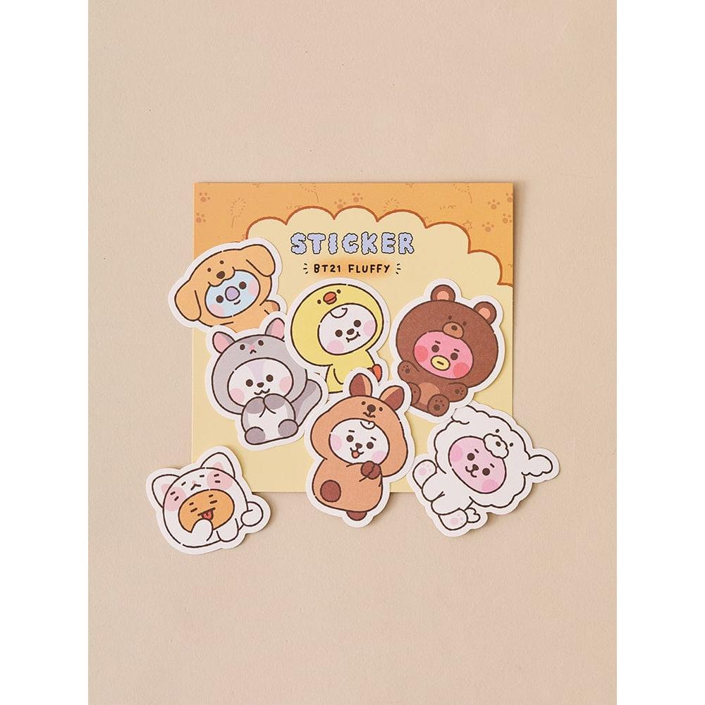 BT21 FLUFFY - Baby Stickers Set