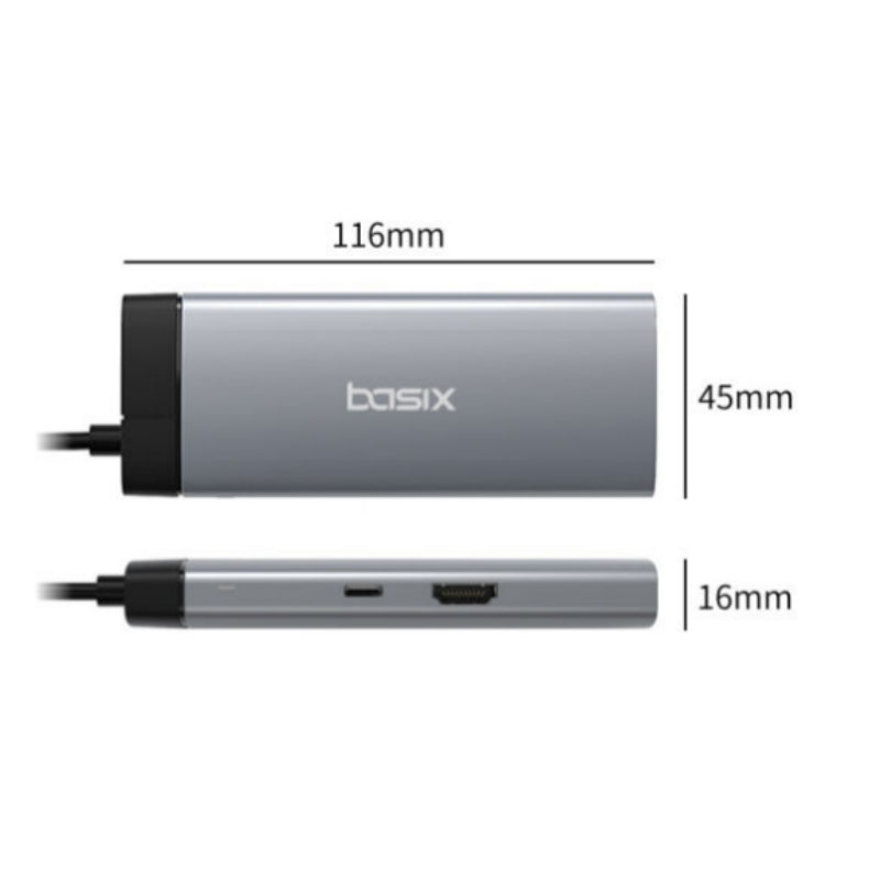 Wadiz x BASIX - 6-in-1 USB-C Multi Hub