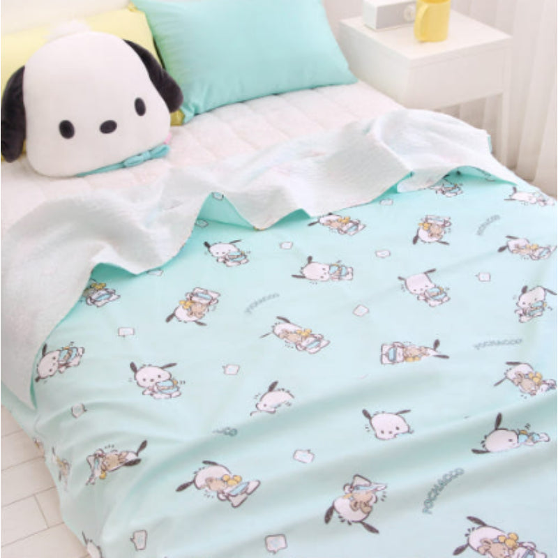 NARA HOME DECO X Sanrio - Pochacco Bamboo Ripple Double Blanket Follow