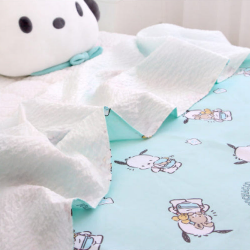 NARA HOME DECO X Sanrio - Pochacco Bamboo Ripple Double Blanket Follow