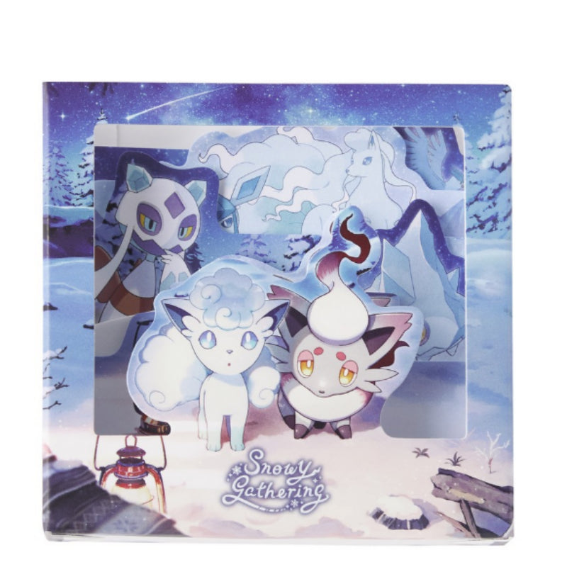 Pokémon Store - Pokémon Center Shaped Sticky Note Snowy Gathering