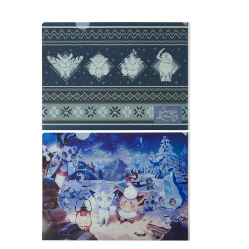 Pokémon Store - Pokémon Center A4 Clear File Set Snowy Gathering