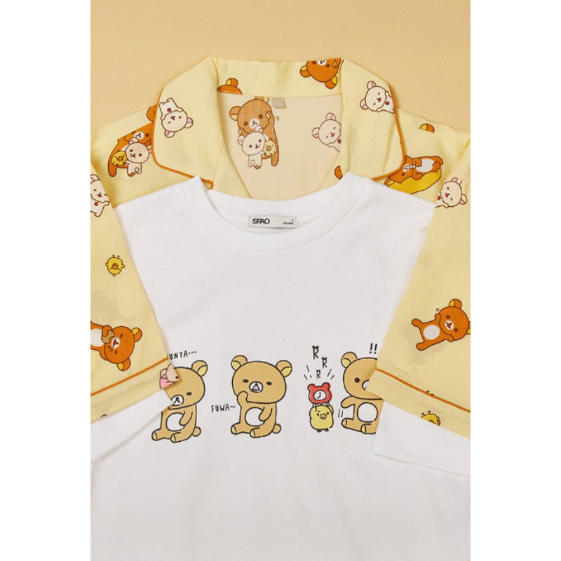 SPAO x Rilakkuma - Kuma's Free Time Short Sleeve T-Shirt