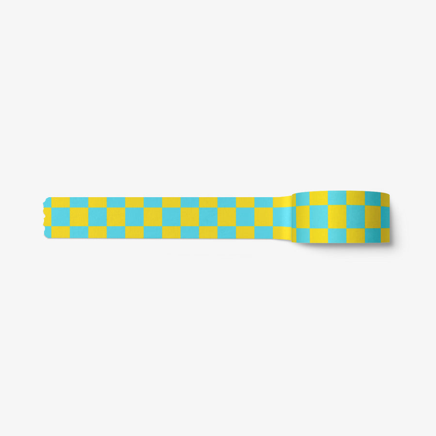 BITE STUDIO - Yellow & Mint Checker Masking Tape