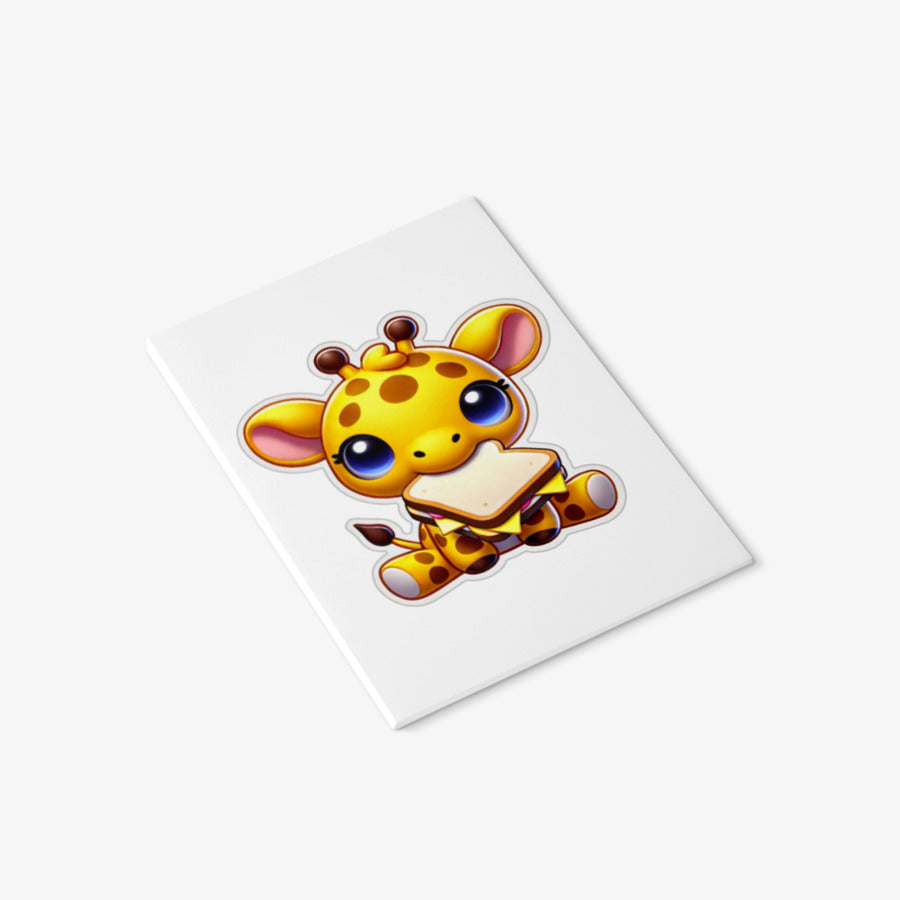 Crazy Design - Hungry Baby Giraffe A5 Notebook